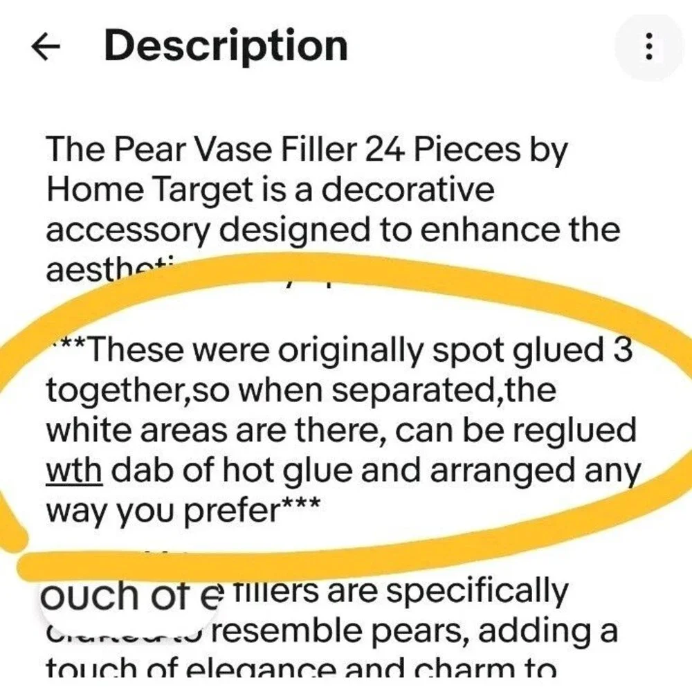 Pear Vase Filler 24 Pieces Home Target